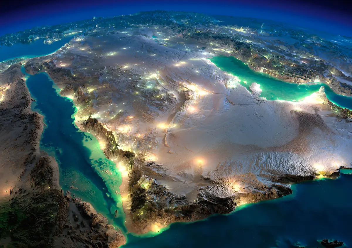 saudi at night